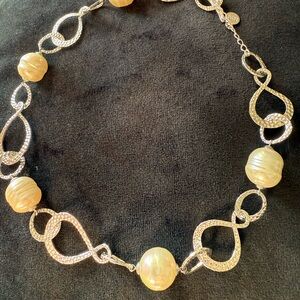 Vintage Pearl and Silver Necklace